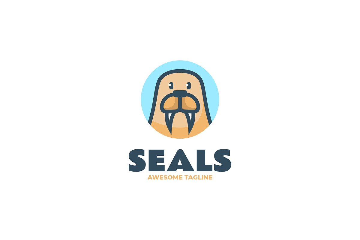 Seals Simple Mascot Logo, a Branding & Logo Template by Artnivora.Std