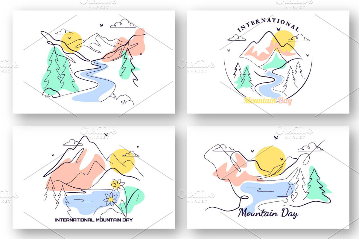 7 International Mountain Day, a Seasonal Illustration by denayunebgt (Photo 2 of 4)