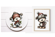 Whimsical Dog Christmas Clipart, an Illustration by Designworld (Thumbnail 4 of 6)