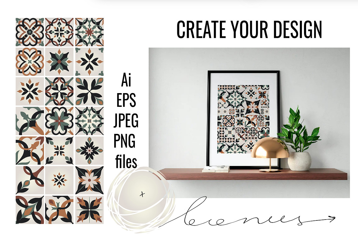 Moroccan Mixed Patern. Tile Design, a Pattern Graphic by DeMih (Photo 1 of 8)