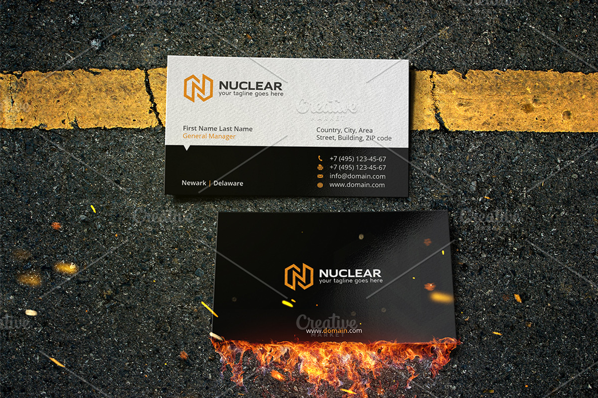 nuclear business card, a Business Card Template by Indigo Graphic Shop (Photo 1 of 4)