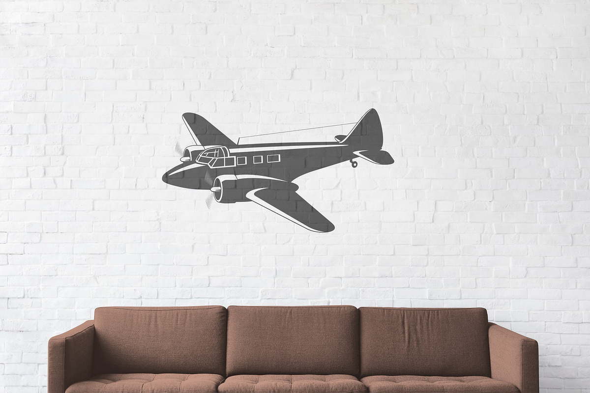 Light Passenger Planes Silhouettes, a Transportation Illustration by Yurals Art (Photo 5 of 5)