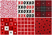 Red & Black Valentine Pattern Paper, an Illustration by DreamPrint404 (Thumbnail 3 of 3)