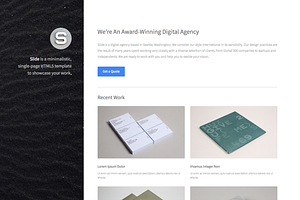 Slide - One Page HTML Template