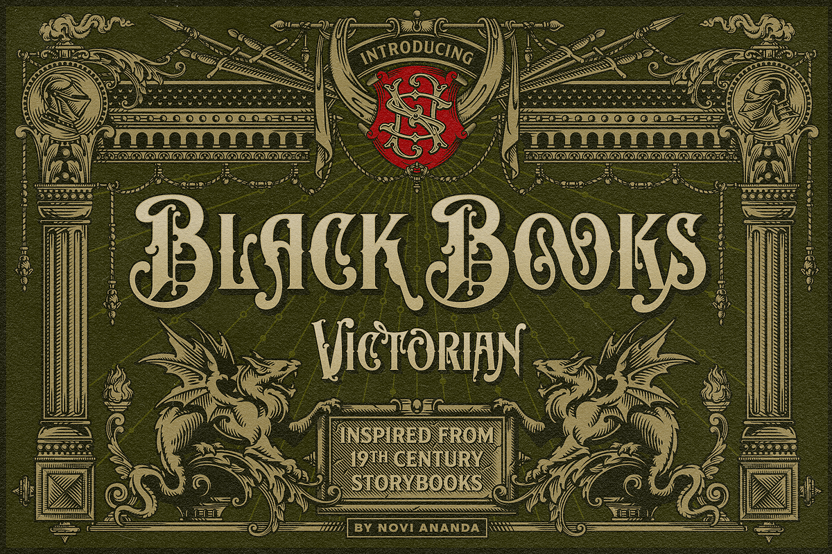 NS Blackbooks Vintage Font, a Font by Novisouldado (Photo 1 of 9)