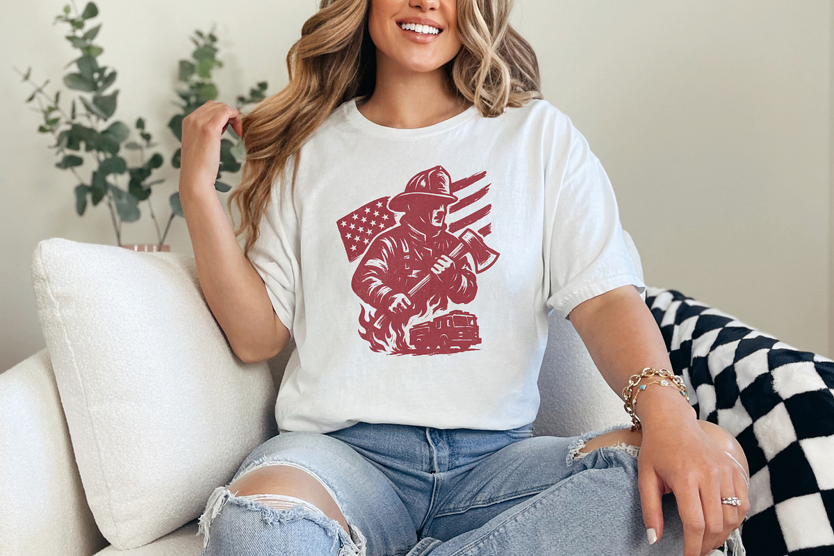 Firefighter PNG, American Flag, an Illustration by SharpMarketplace (Photo 6 of 9)