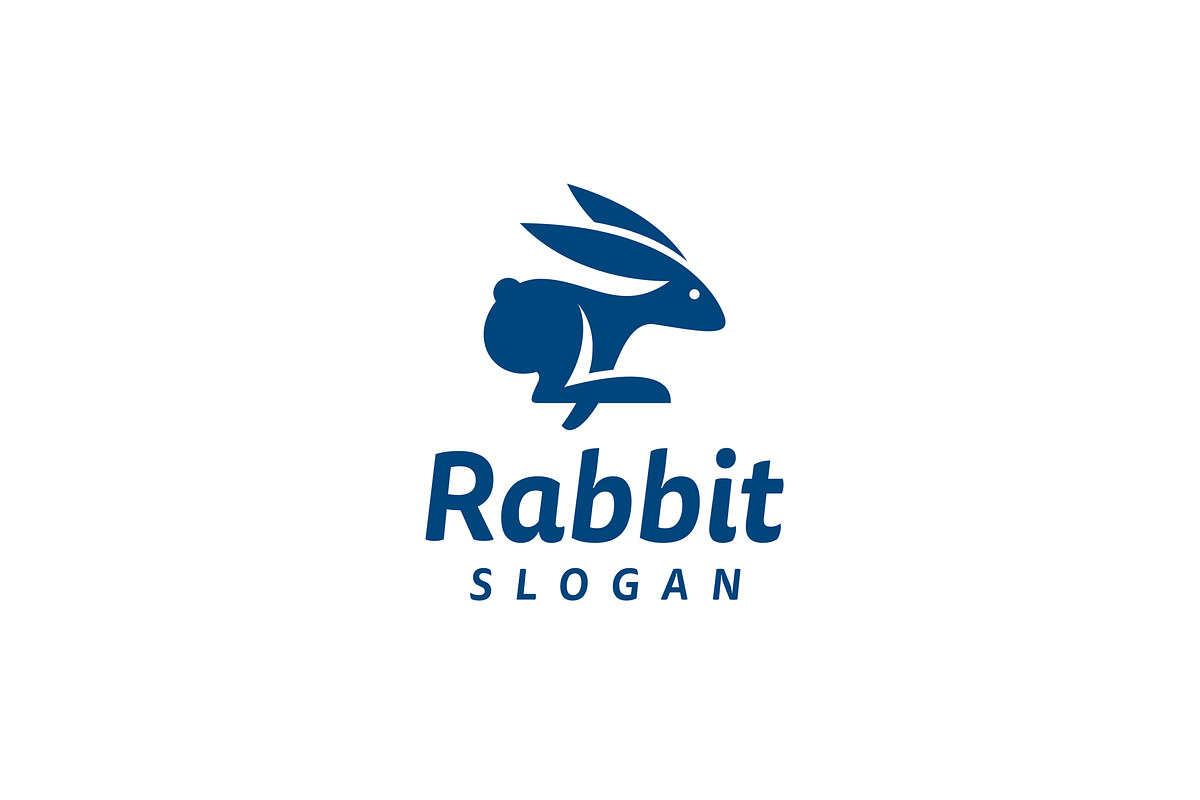 Fast Rabbit Silhouette Logo, a Branding & Logo Template by brandphant