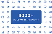 5000+ Bold Outline Icons Bundle, an Outline Icon by Vectors Market (Thumbnail 1 of 11)