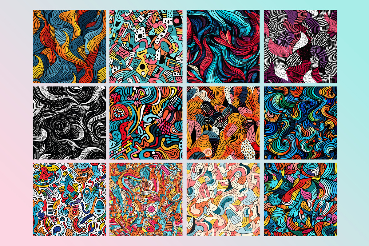 Hand Drawn Abstract Seamless Pattern, a Pattern Graphic by Forhadx5 (Photo 4 of 6)
