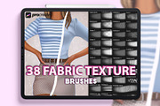 Procreate fabric texture brushes, a Brush Add-On by KsTumanova (Thumbnail 1 of 6)