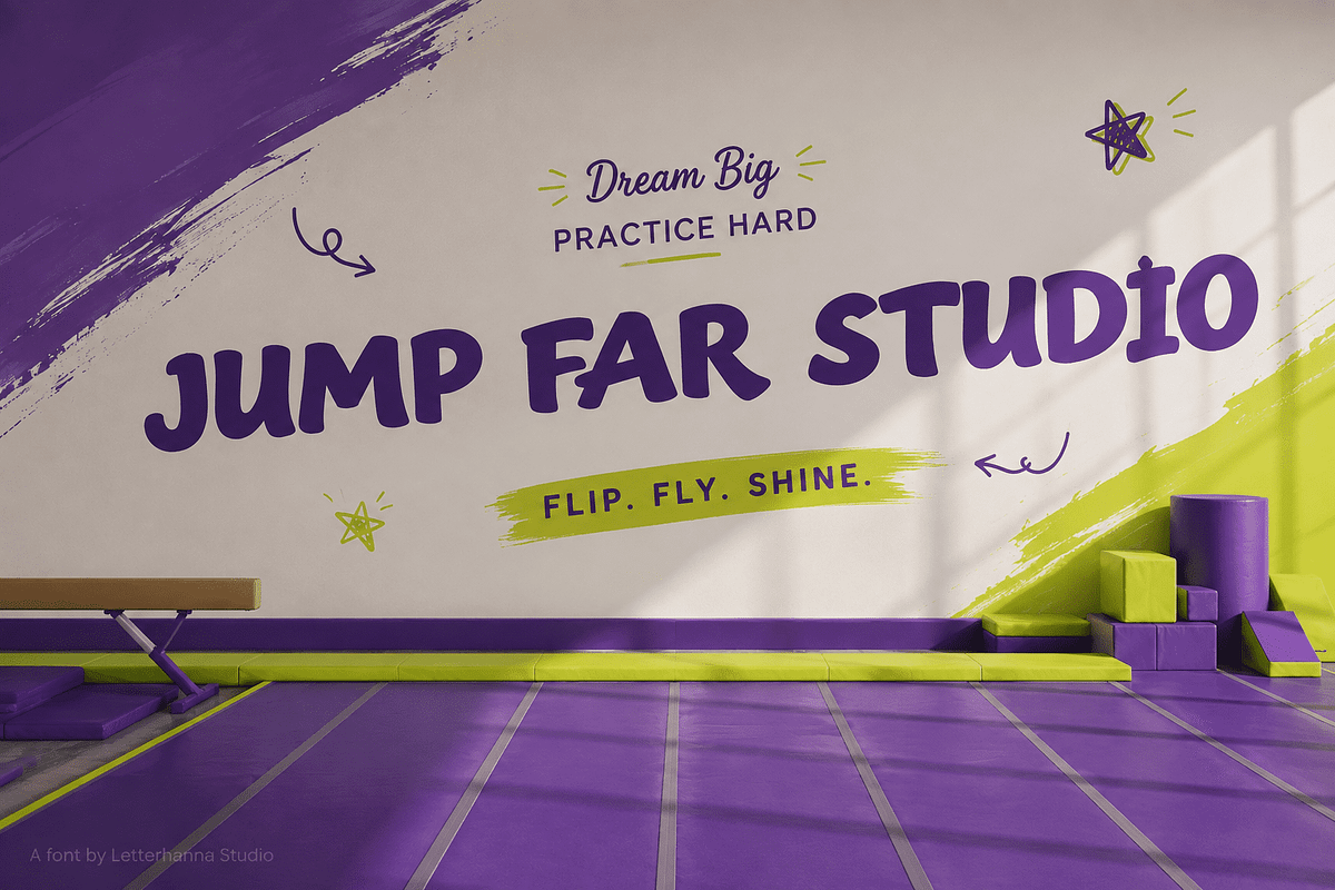 Bigfooz Font The Playful Chunky Font, a Sans Serif Font by Letterhanna Studio (Photo 9 of 9)