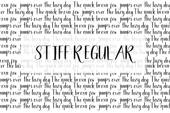 Stiff Regular Font preview 4