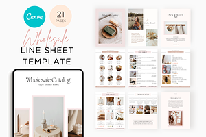 Line Sheet Wholesale Canva Template