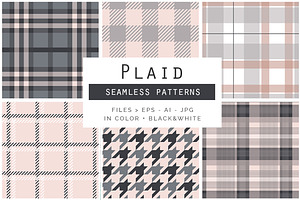 Plaid Seamless Patterns, a Pattern Graphic by Youandigraphics