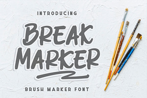 Break Marker Brush Font, a Handwritten Font by Bayuktx