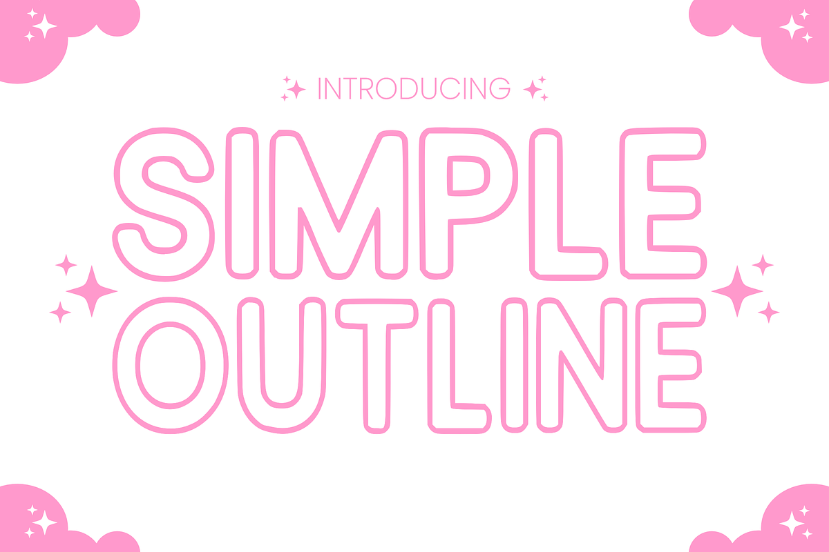 Simple Outline - Child Font Types, a Font by KiddoGlyphs Studio (Photo 1 of 7)