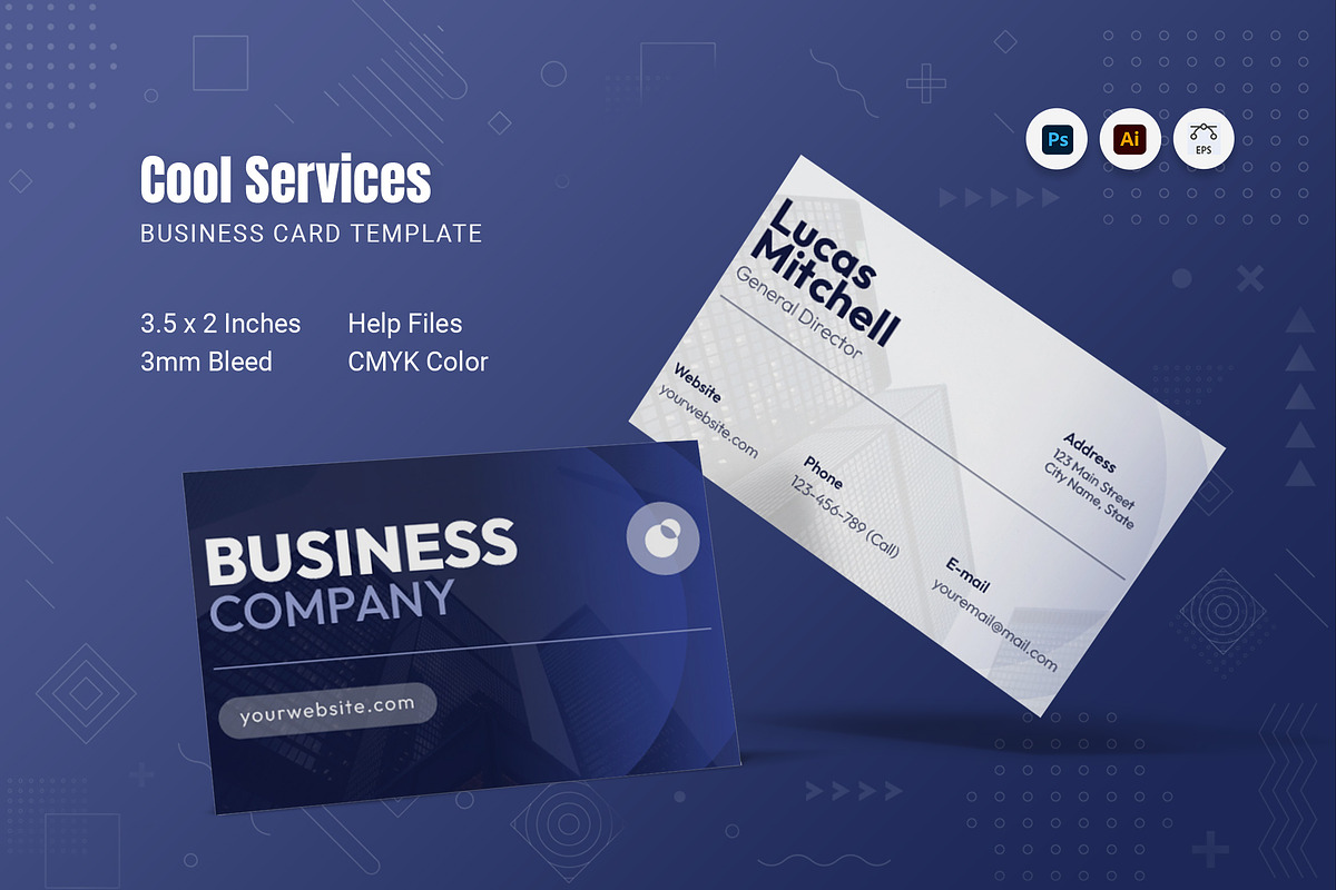 Cool Services Business Card, a Business Card Template by Fannan Studio