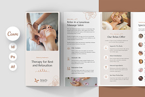 Spa Salon Brochure TriFold Template, a Brochure Template by artbart