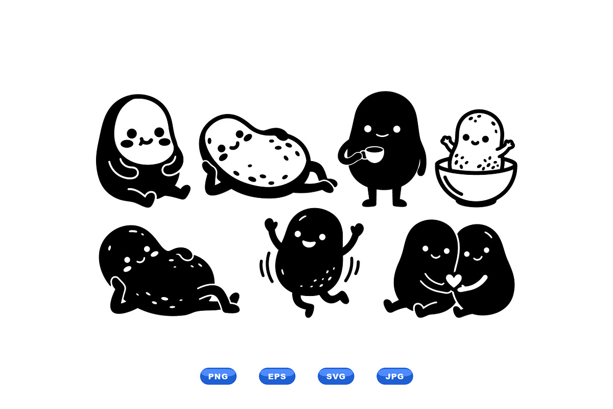 Cute Potato Mascot Clipart, an Illustration by designvectx (Photo 3 of 3)