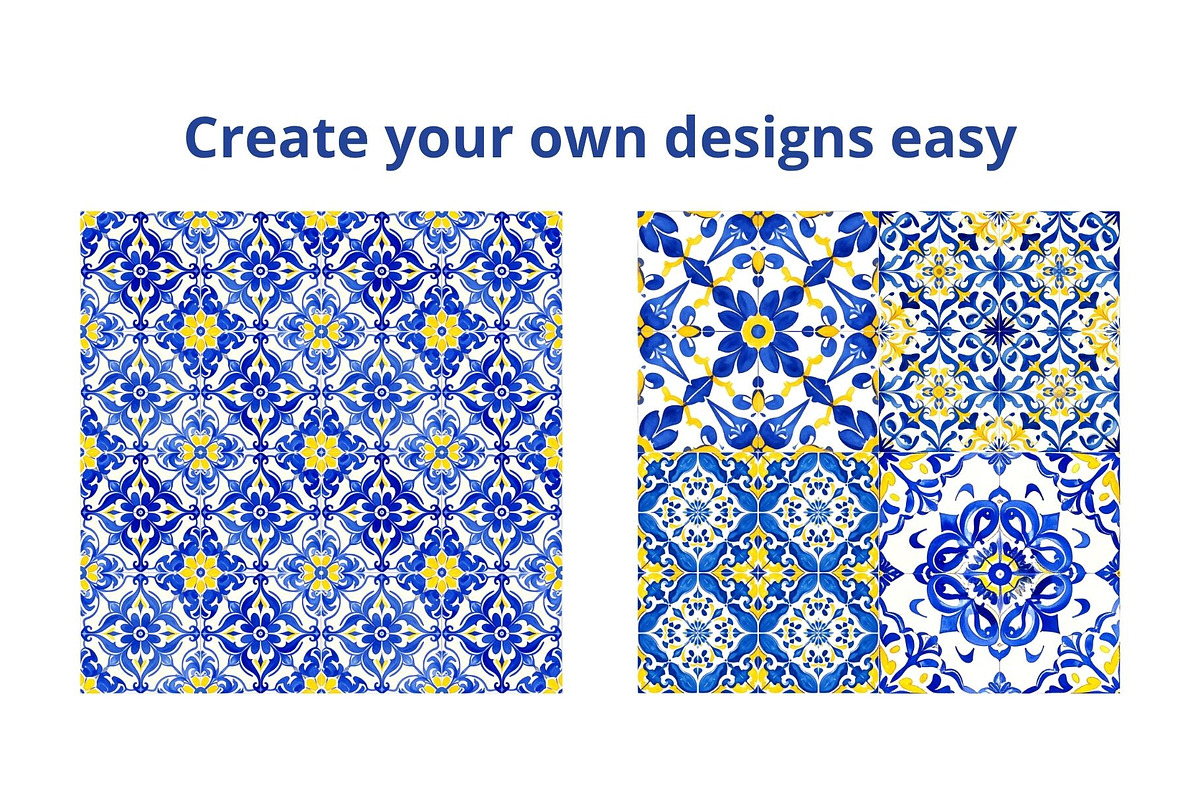 Portuguese Tiles Pattern Collection, a Pattern Graphic by Anna Design Studio (Photo 16 of 17)