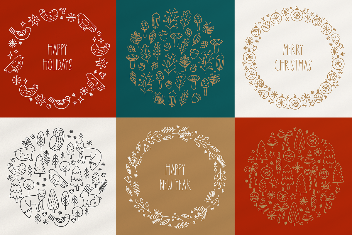 Winter Nature - Hand Drawn Kit, a Seasonal Illustration by miumiu (Photo 11 of 15)