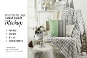 Christmas Pillow Mockup on Chair PSD, a Household Mockup by HaywireMedia & Mockups (Thumbnail 3 of 3)
