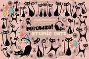 Atomic Cat Clipart, Mid Century SVG, an Object Graphic by Blynn Pippen (Thumbnail 1 of 10)
