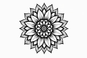 Mandala Art Line Drawing Pack Set, an Illustration by yasushie (Thumbnail 9 of 11)