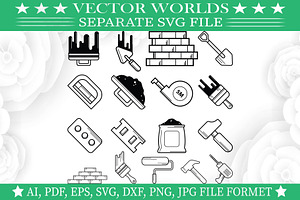 Concrete Icon SVG, Concrete SVG, an Object Graphic by VectorWorlds