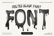 Melt Black Paint Font, a Handwritten Font by Handmadefont (Thumbnail 1 of 10)