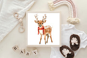 Quirky Christmas Reindeer Clipart, an Illustration by CraftArtStudio (Thumbnail 6 of 6)