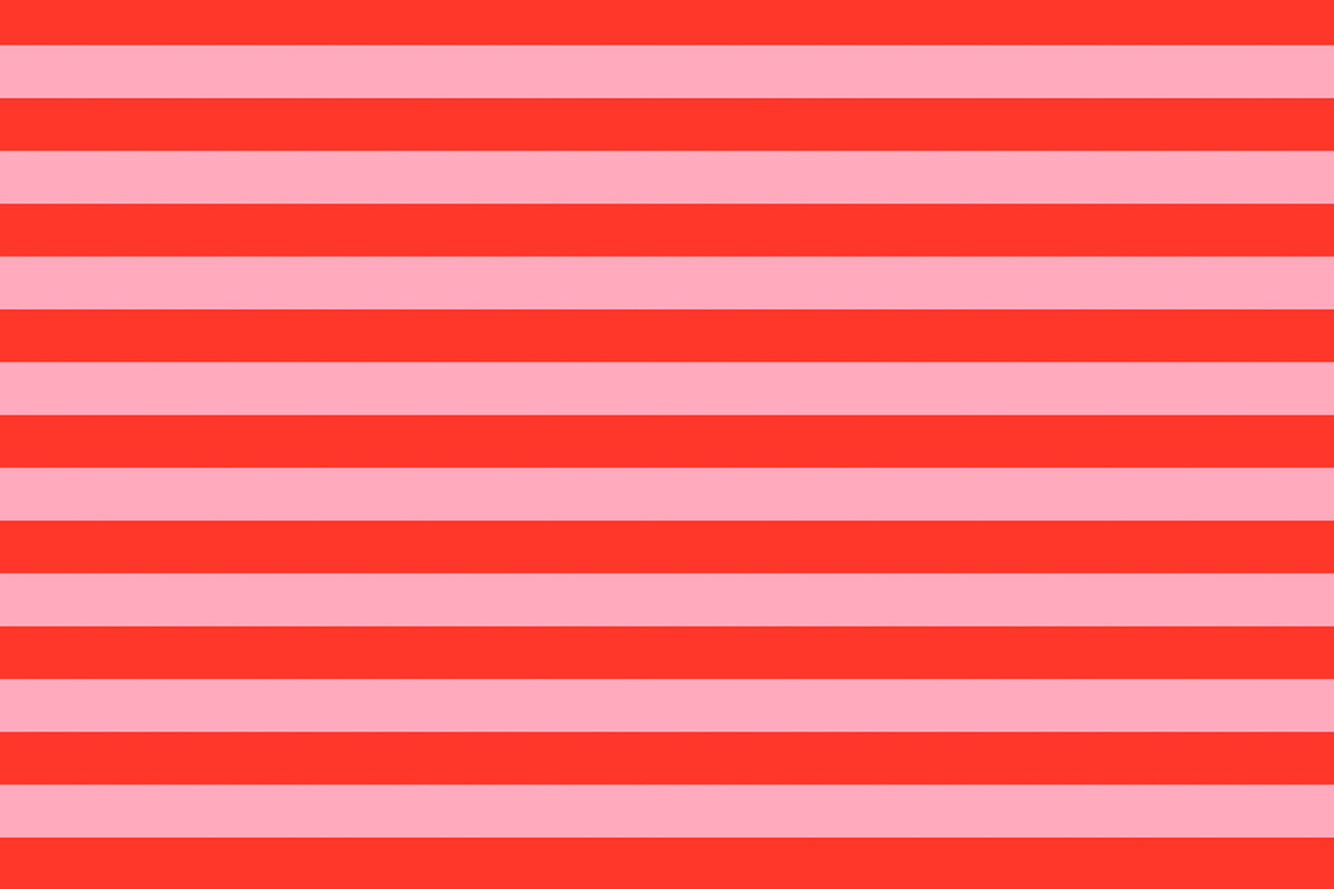 Flamingo Pink and Orange Stripe, a Pattern Graphic by Sharon Schwalbe (Photo 2 of 3)