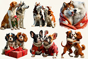 Valentine's Day Couple Dog Clipart, an Illustration by DreamCafeArt (Thumbnail 2 of 6)