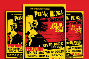 Punk Rock Show flyer tamplate