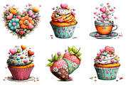 Whimsical Valentines Day Clipart, an Illustration by Craft Nest (Thumbnail 7 of 9)