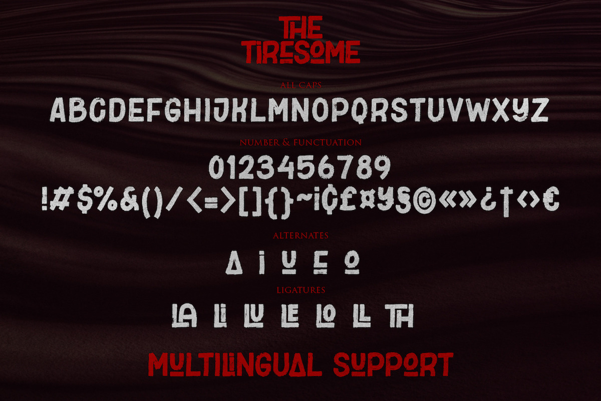 The Tiresome Bold Sans Serif Brush, a Blackletter Font by CreateBigSupply (Photo 7 of 7)