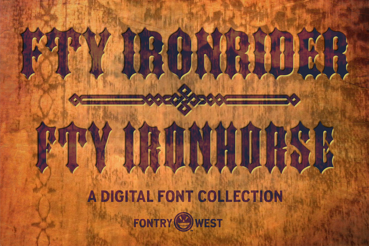 FTY Ironhorse & FTY Ironrider, a Font by Fontry West (Photo 1 of 10)