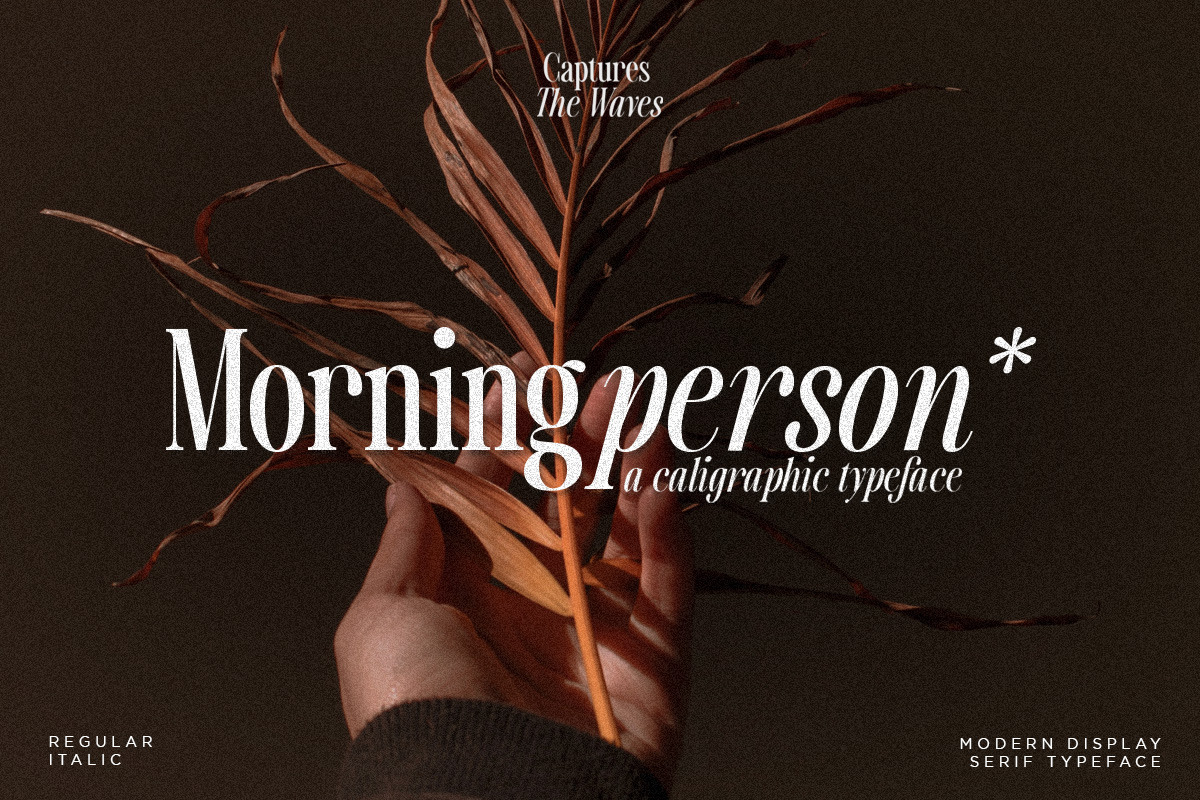Captures The Waves | Modern Display, a Serif Font by Pentagonistudio (Photo 6 of 10)