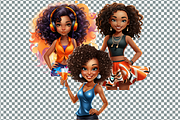 African American Party Girl Cliparts, a Person Illustration by Mash Mash Stickers (Thumbnail 8 of 9)