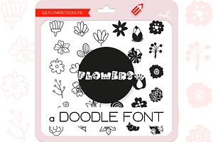 Flower Doodles - Dingbats Font