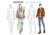Male Croquis Pack, a Person Illustration by Art by Lin (Thumbnail 3 of 3)