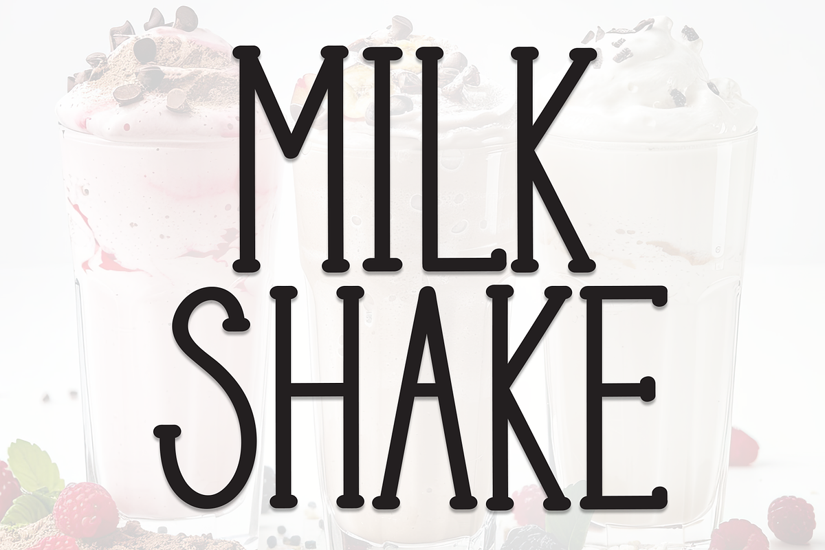Milk Shake | Script Font, a Script Font by Scratchones (Photo 1 of 8)