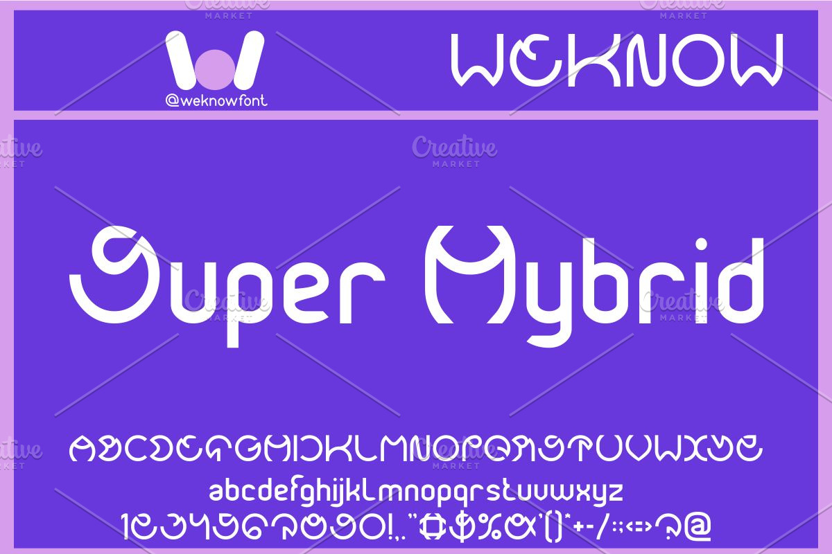 Super Hybrid font, a Font by weknow (Photo 1 of 8)