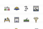 25 Music Production & Studio Icons, an Icon by IconBunny (Thumbnail 2 of 2)