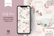 Self love Instagram Puzzle Canva, a Social Media Template by DeeBeeDesign (Thumbnail 1 of 10)