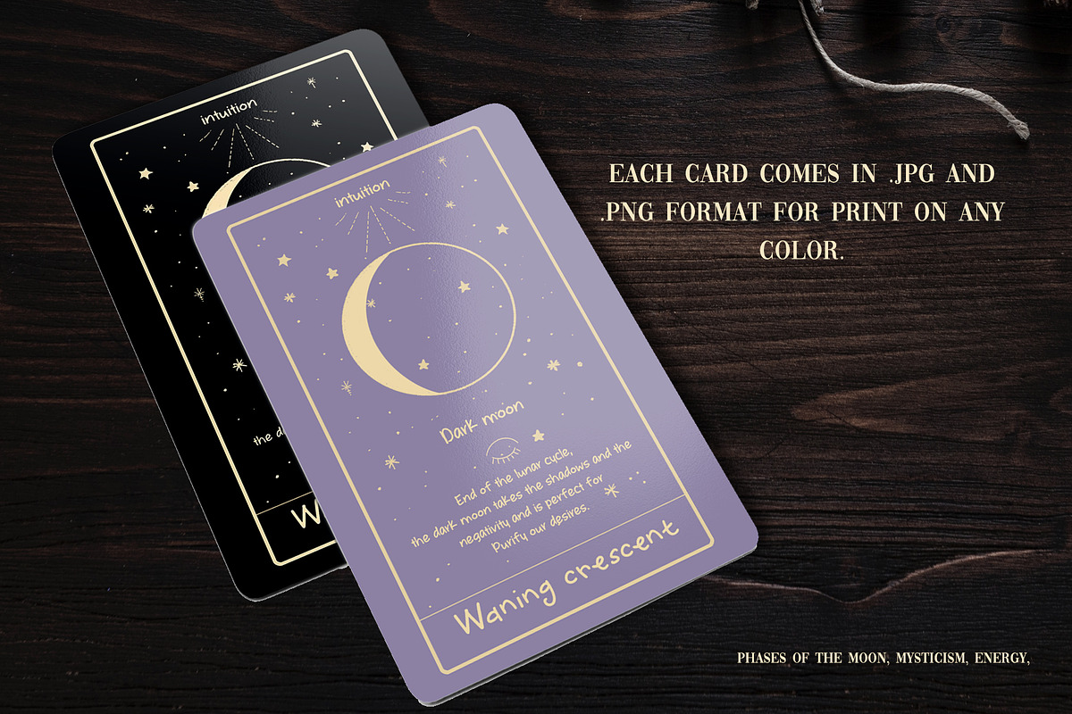 Moon phases mystical ritual cards, an Illustration by Cocoa studio by Eliza M (Photo 4 of 5)