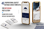 40 Inspirational Quote Templates, a Social Media Template by Kay Designs (Thumbnail 1 of 3)