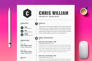 Professional Resume Template Cover