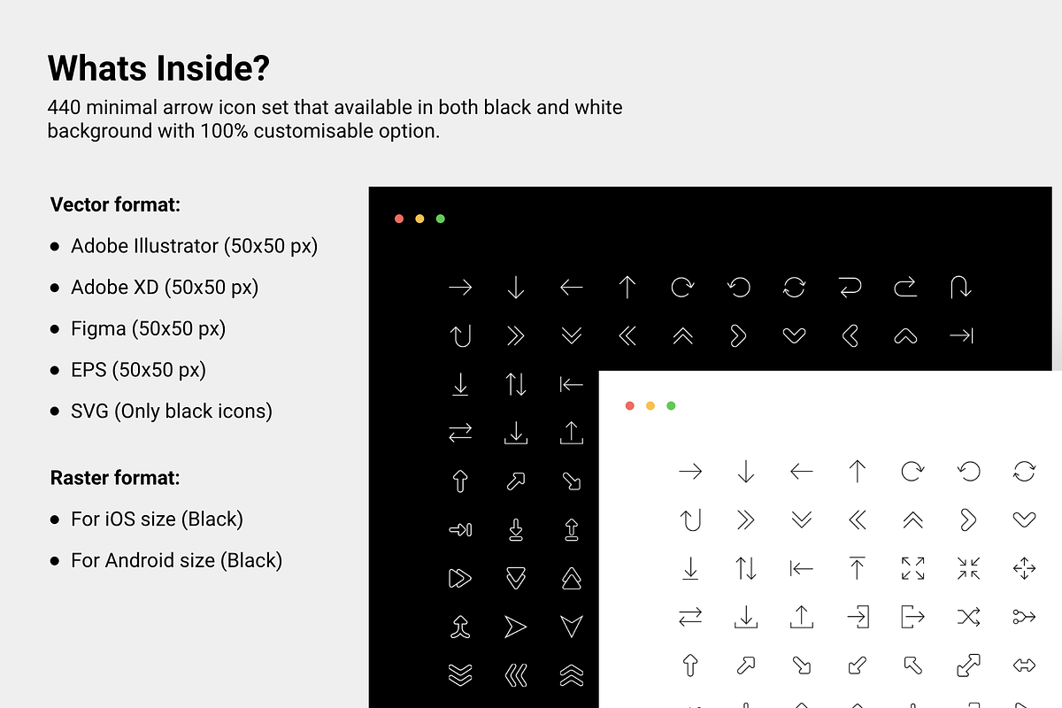 Minimal line arrow icon set, an Outline Icon by Ragul Creates (Photo 2 of 6)