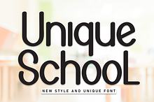 Unique School | Script Font